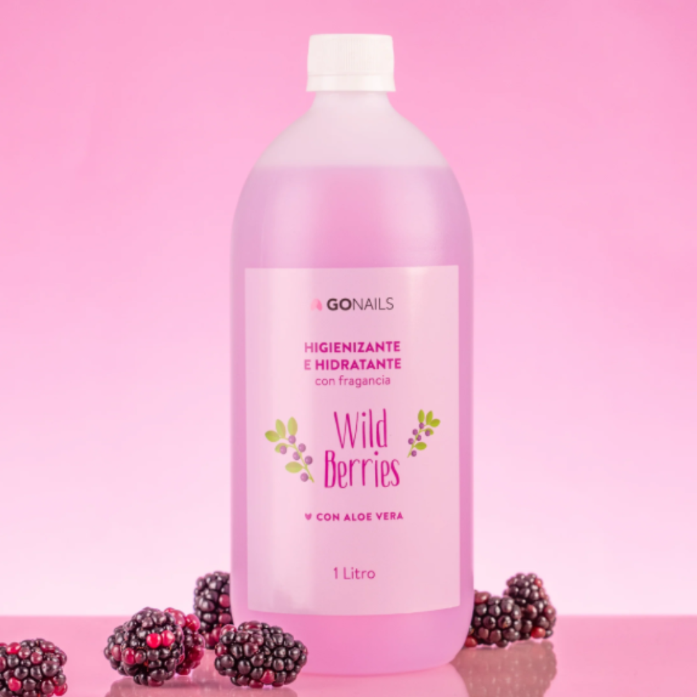 Higienizante E Hidratante Gonails Manos Pies 1 Litro Will Berries