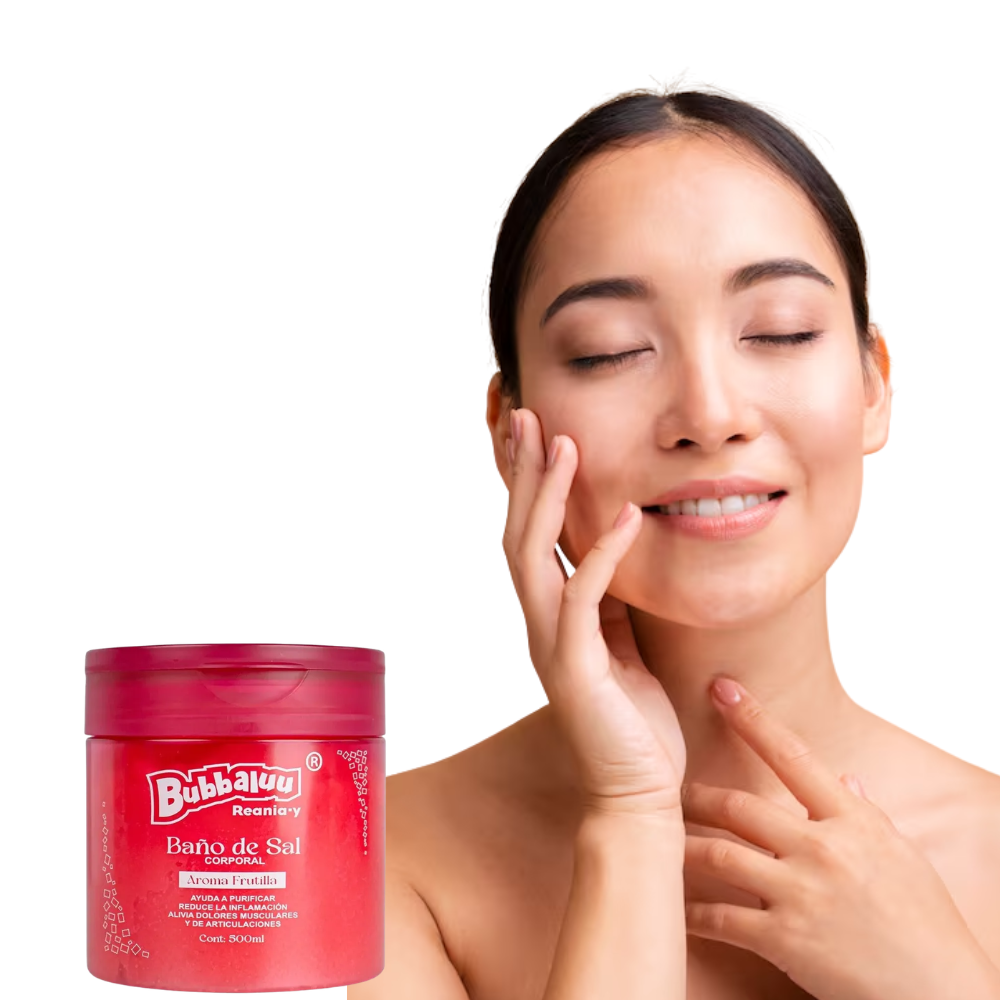 Baño de Sal Corporal Exfoliante Cremoso Bubbaluu 500ml Frutilla