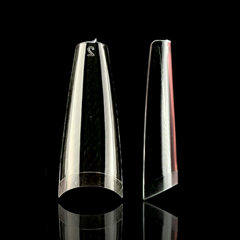 TIPS EXTENSION COFFIN XXL PESTAÑA TRANSPARENTE 500 PCS