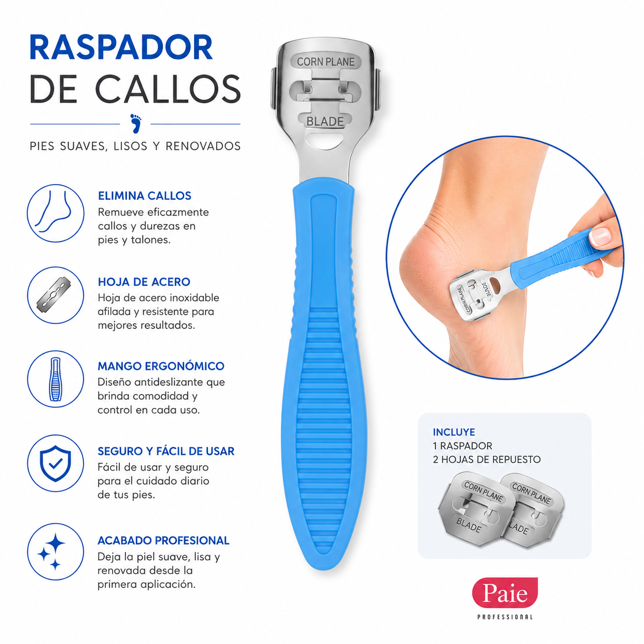 Raspador De Callos Acero Inoxidable