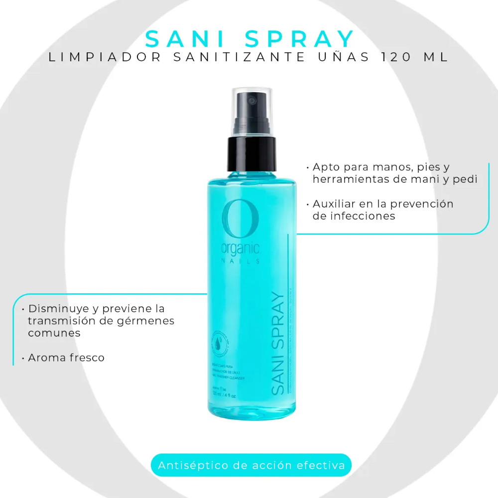 Sani Spray de Organic Nails 120 ml