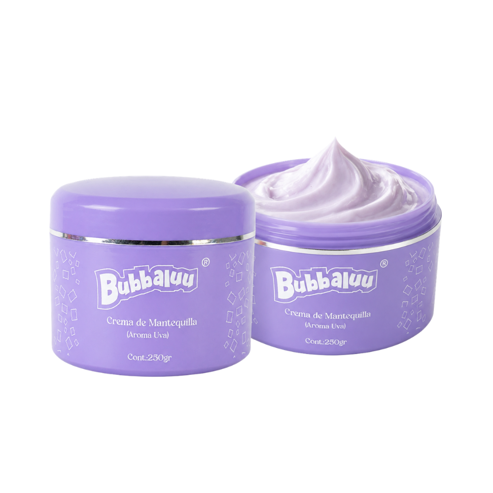 Crema De Mantequilla Corporal Hidratante Bubbaluu 250g Uva