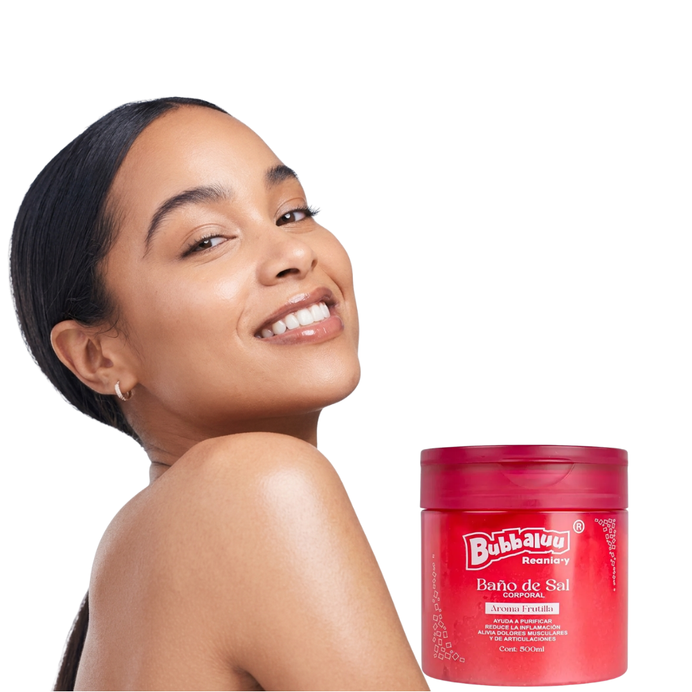 Baño de Sal Corporal Exfoliante Cremoso Bubbaluu 500ml Frutilla