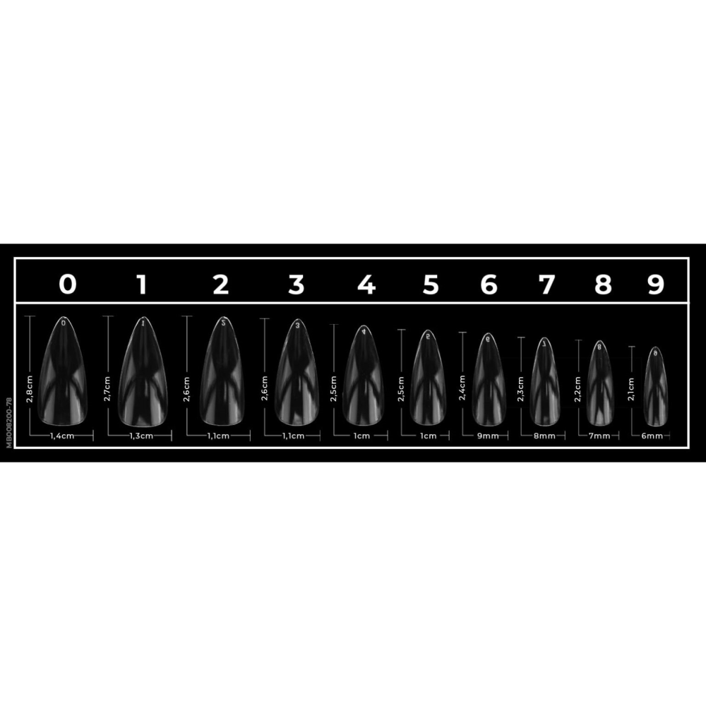 Tips Soft Gel Short Stiletto 100 Pcs Flamenco Sin Porosidad