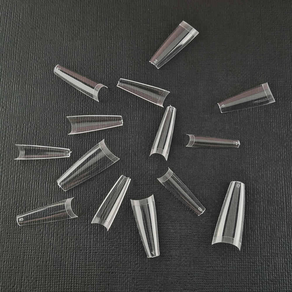 TIPS EXTENSION COFFIN XXL PESTAÑA TRANSPARENTE 500 PCS