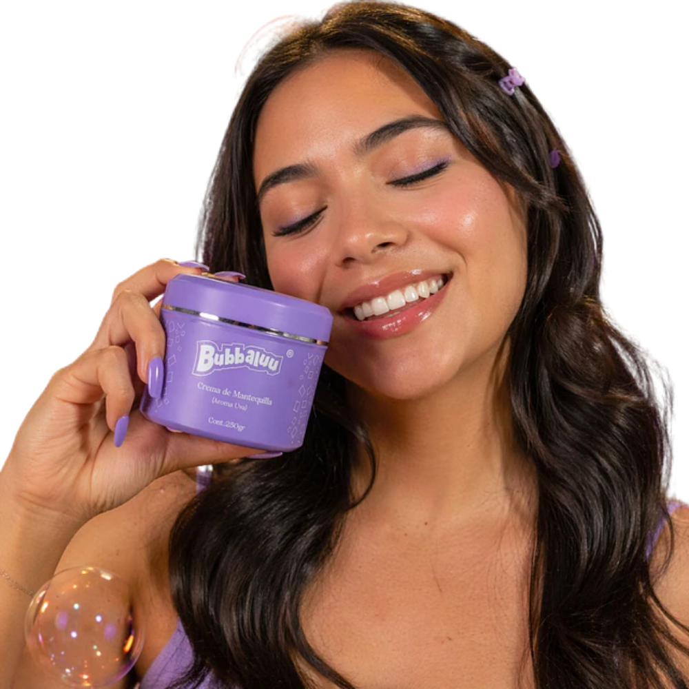 Crema De Mantequilla Corporal Hidratante Bubbaluu 250g Uva