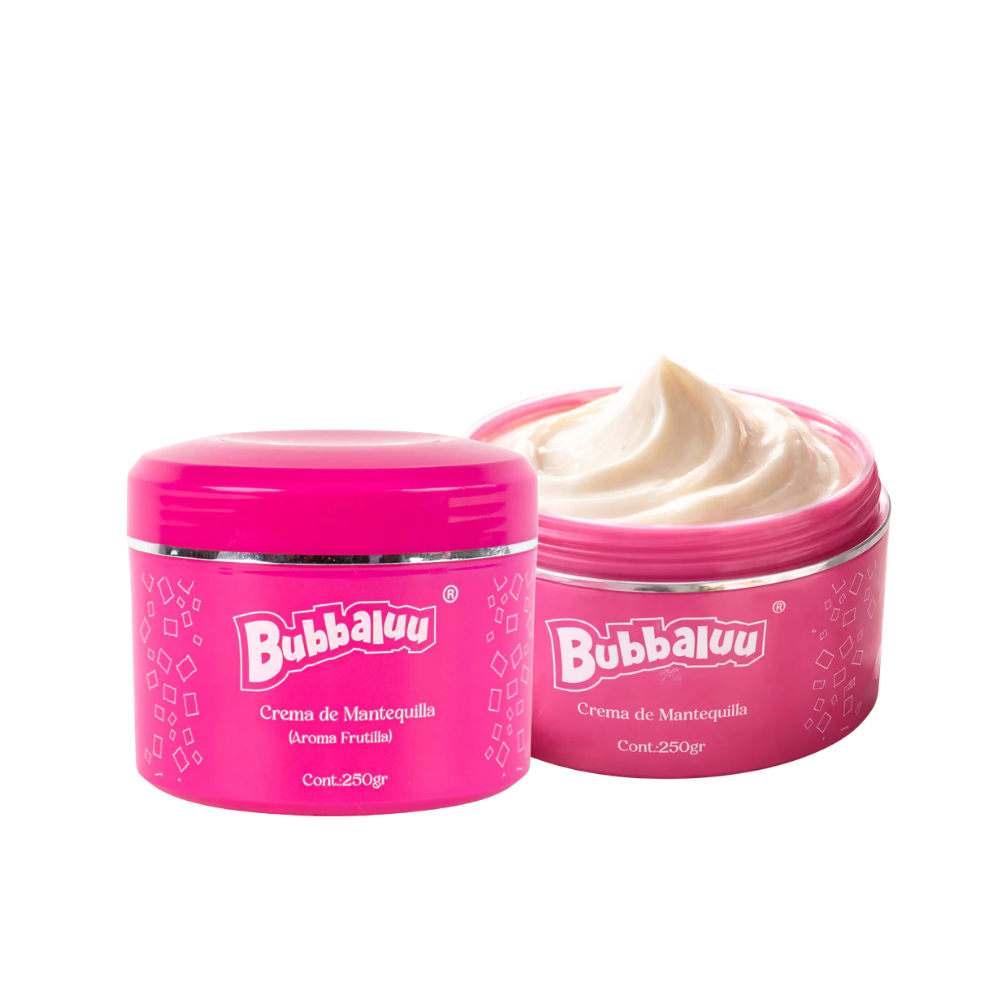 Crema De Mantequilla Corporal Hidratante Bubbaluu 250g Frutilla