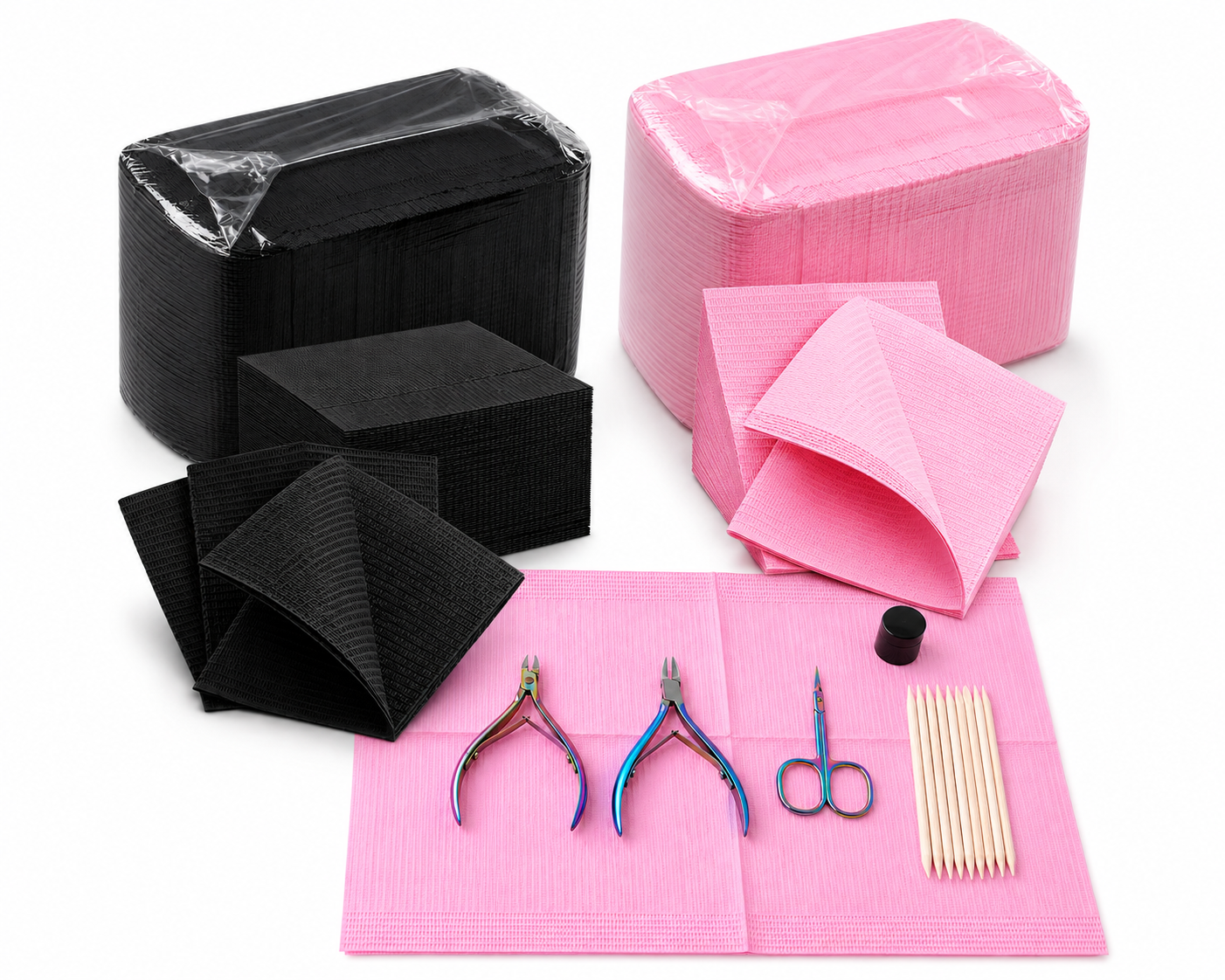 Campo De Trabajo Negro Desechable 125pcs