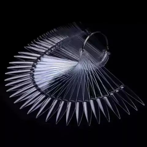 MUESTRARIO STILETTO TRANSPARENTE X50PCS