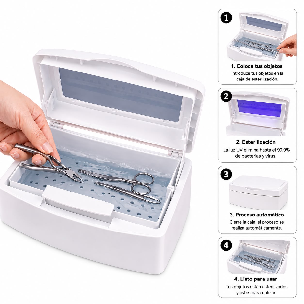 Caja Plástica Esterilizadora Blanca