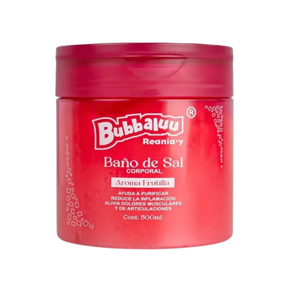 Baño de Sal Corporal Exfoliante Cremoso Bubbaluu 500ml Frutilla