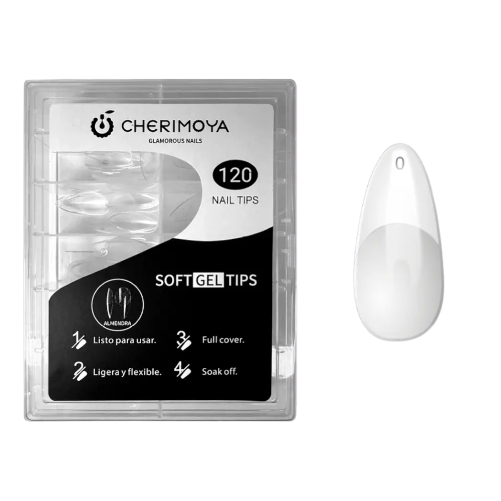 Tips Soft Gel Almendra 120 Cherimoya