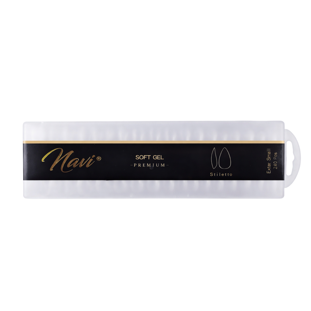 Tips Soft Gel Stiletto Xs 240 Pcs Premium Navi