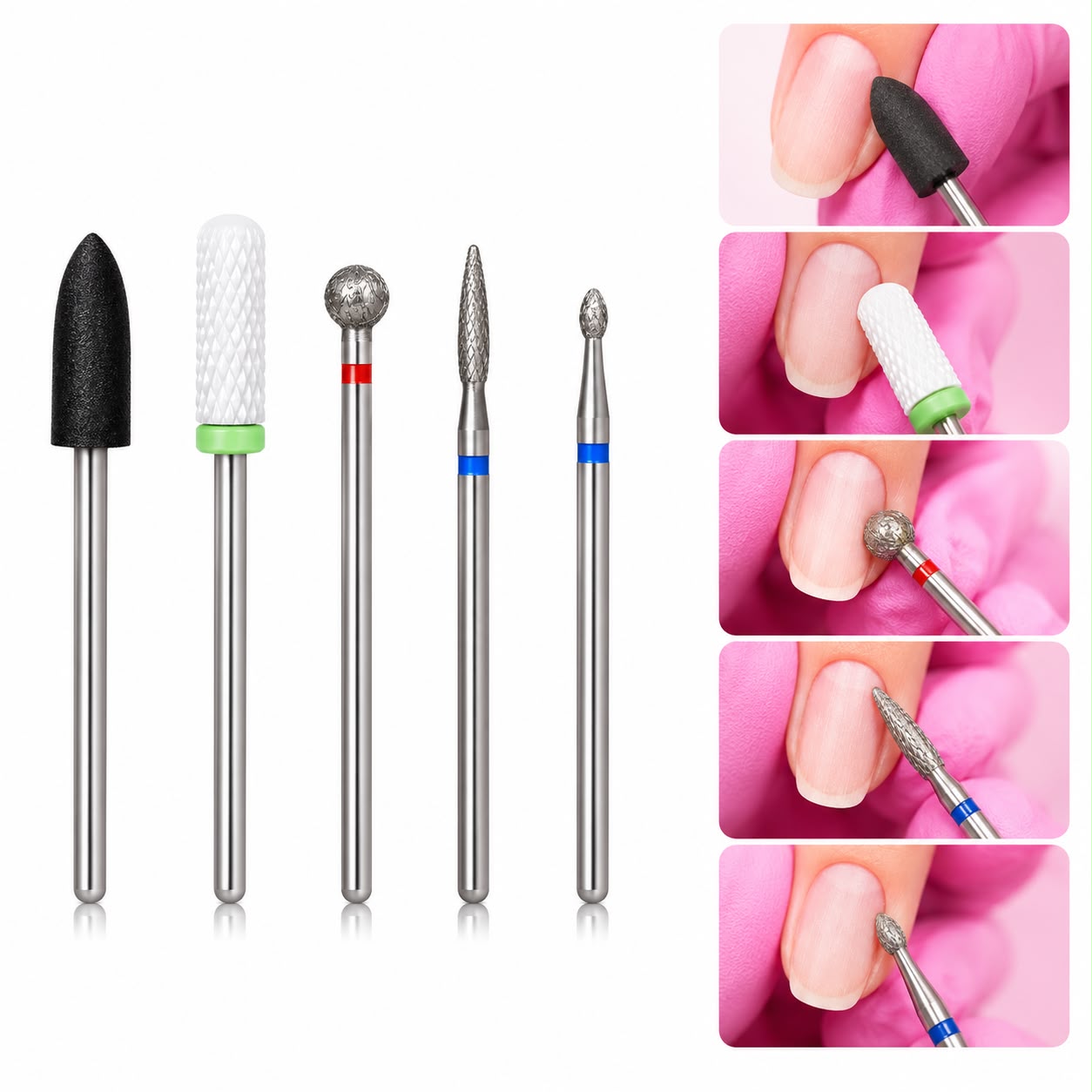 Set De Fresas x5 Diamantada Ceramica/Silicona