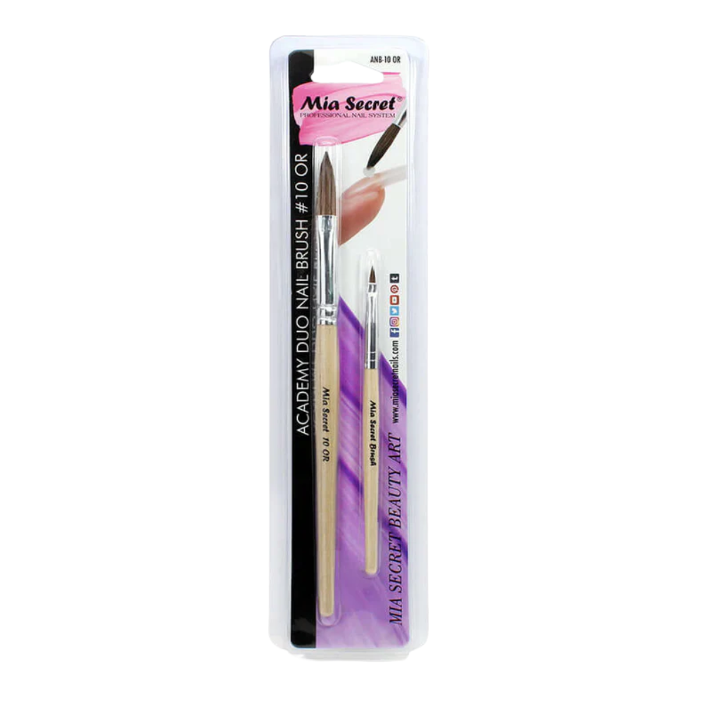 Pincel Acrilico Mia Secret Academy Duo Brush N10 Or