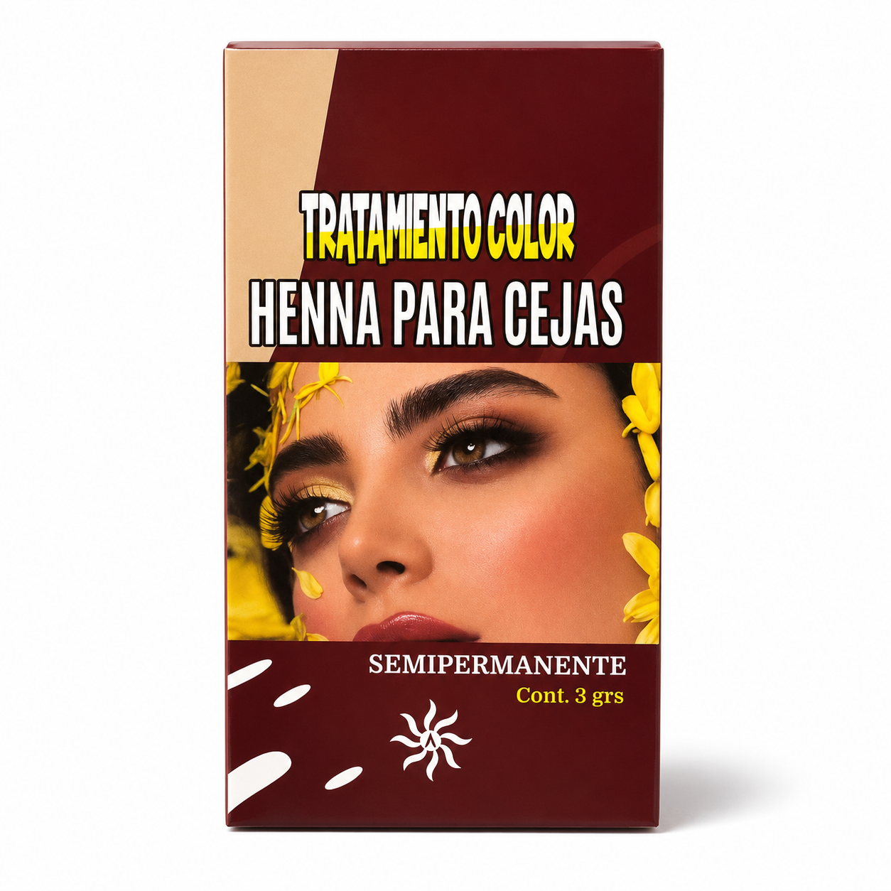 Kit Henna Cejas Semipermanente Con Activador Café Medio