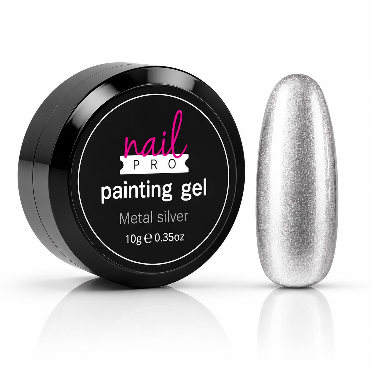 Gel Paint Nail Pro Silver Metalizado 10G