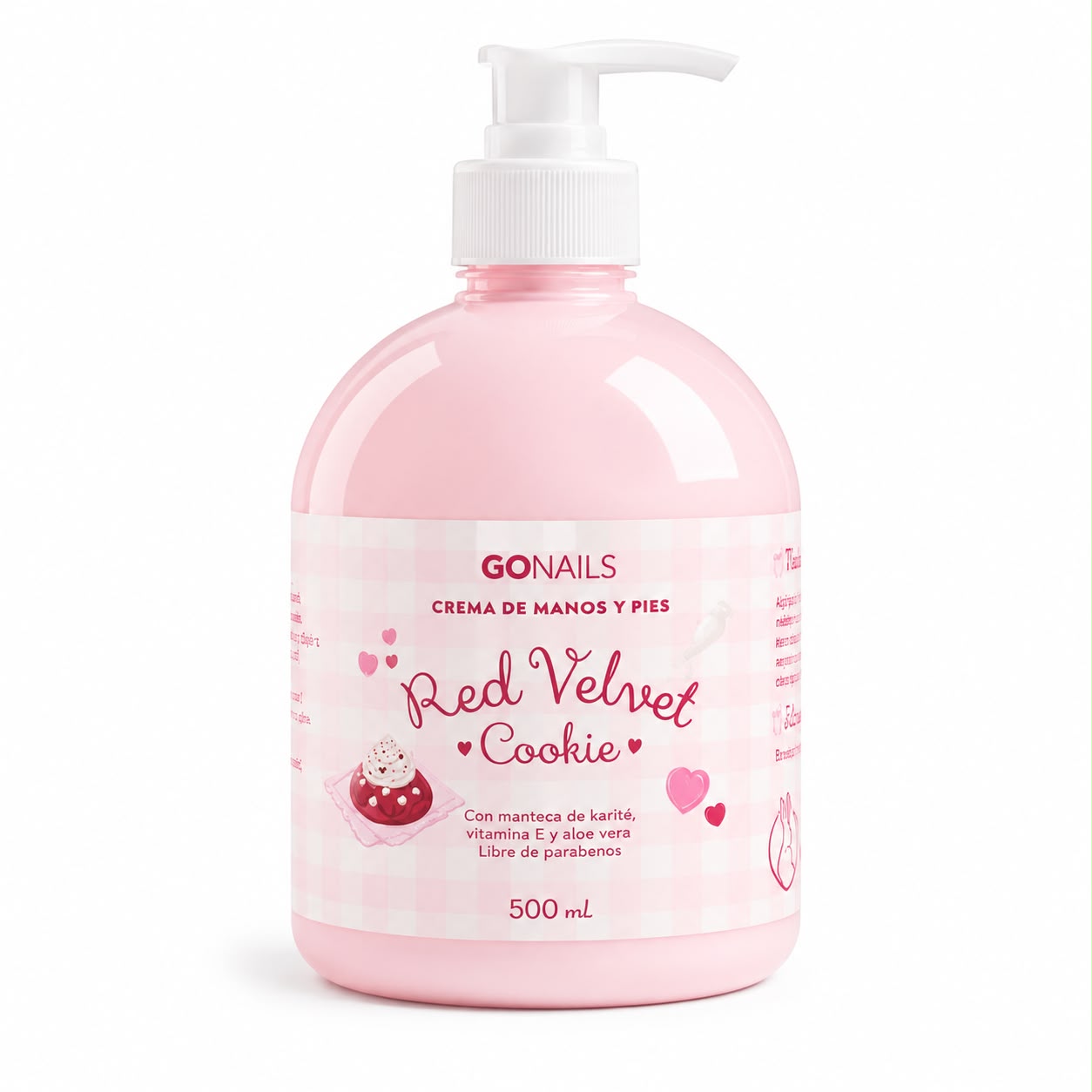 Crema De Manos y Pies Gonails Red Velvet 500 Ml