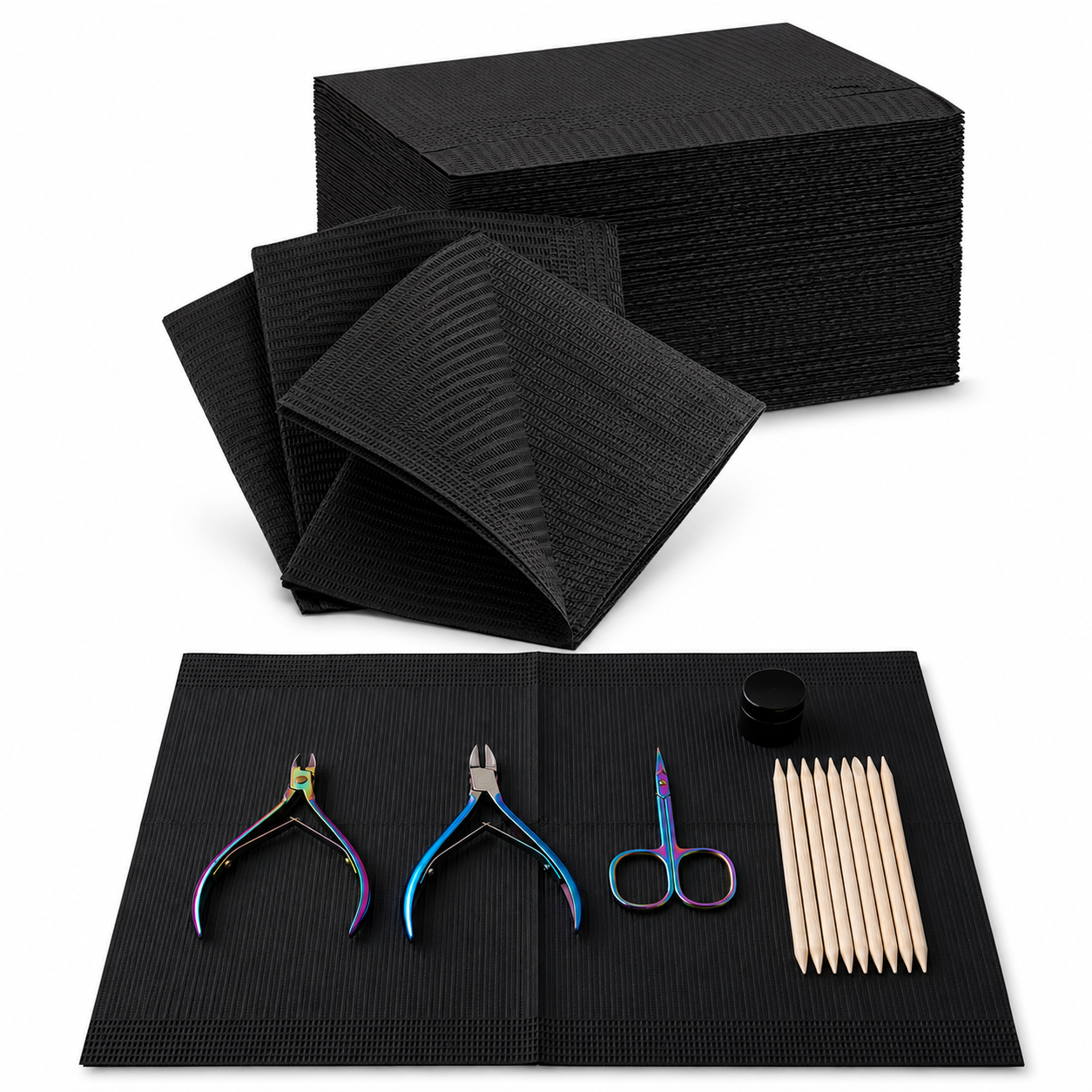 Campo De Trabajo Negro Desechable 125pcs