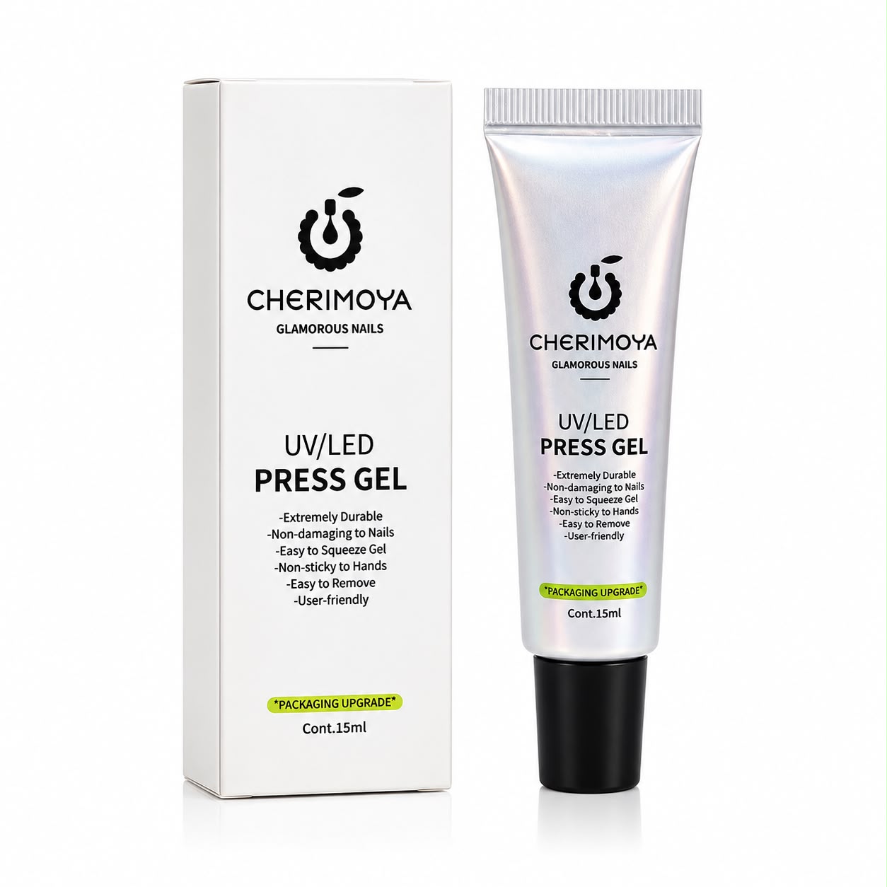 Press Gel Solido Tubo Gris Uv/Led Cherimoya 15 Ml