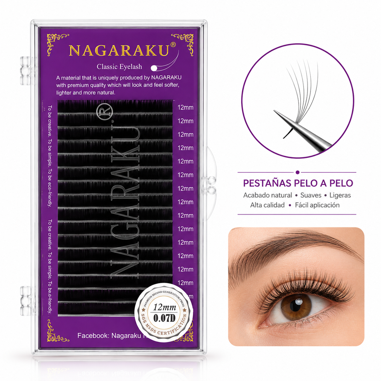 Extensión Pestañas Nagaraku 0.07D 12mm