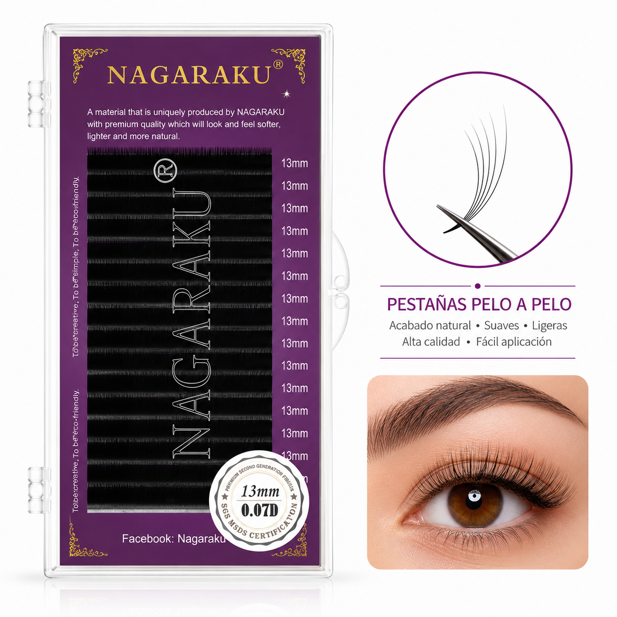 Extensión Pestañas Nagaraku 0.07D 13mm