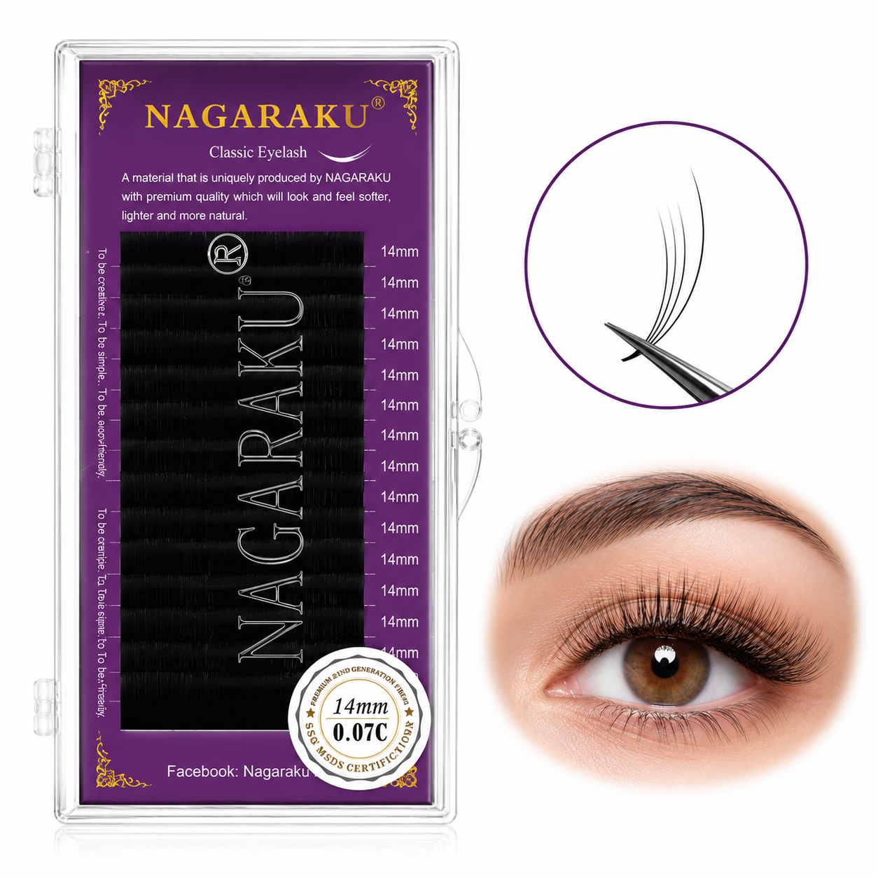 Extensión Pestañas Nagaraku 0.07C 14mm