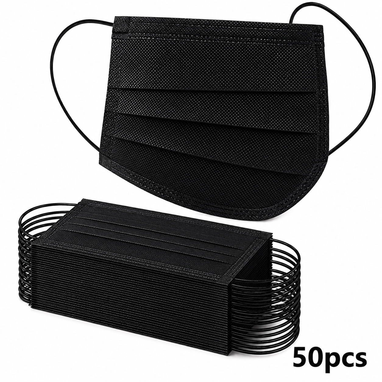 Mascarillas Negras 50pcs
