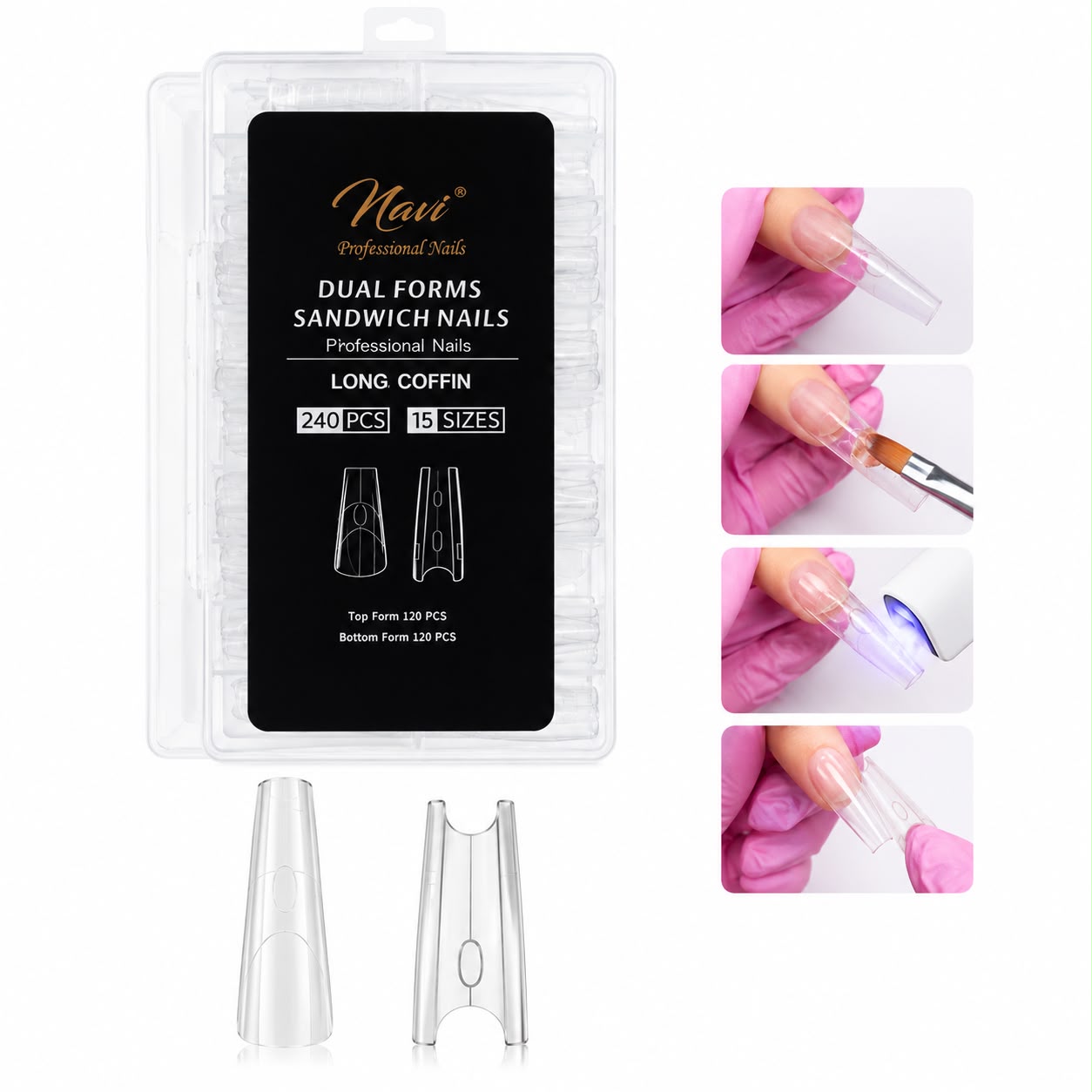 Tips Sandwich Dual Navi Long Coffin 240 PCS