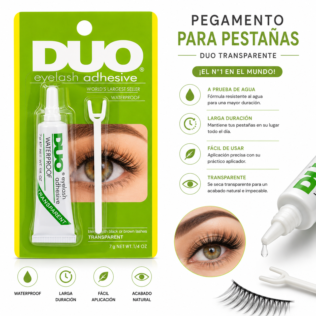 Eyelash Adhesivo Pegamento Pestañas Transparente