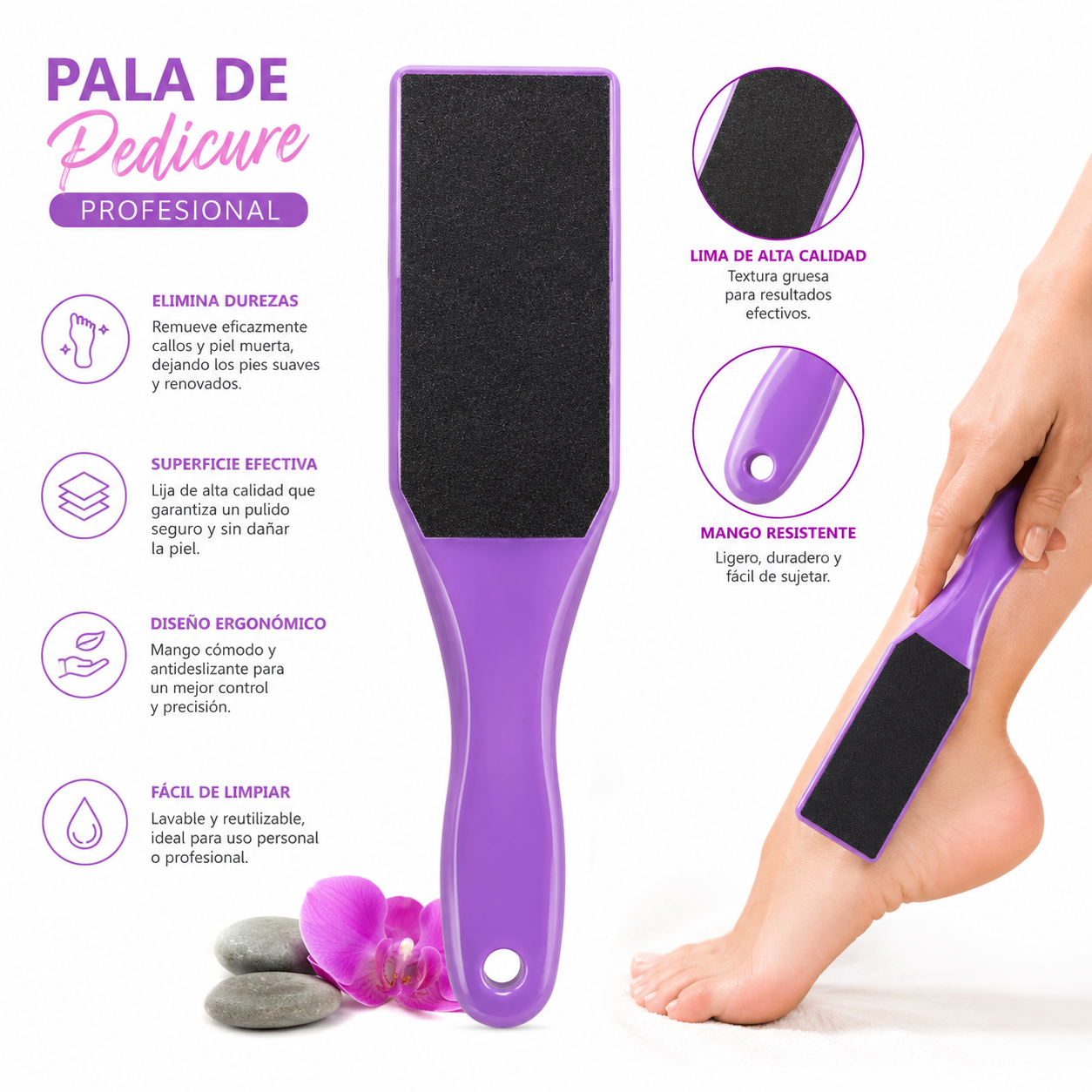 Pala Pedicure Morada