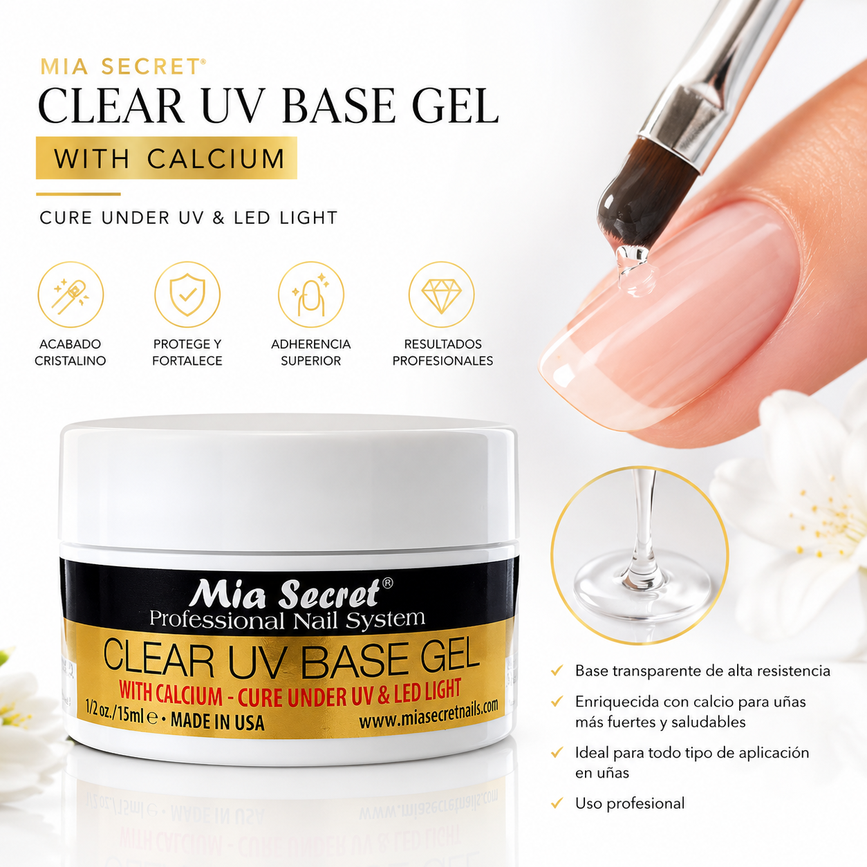 Base Gel Clear Mía Secret 15ml