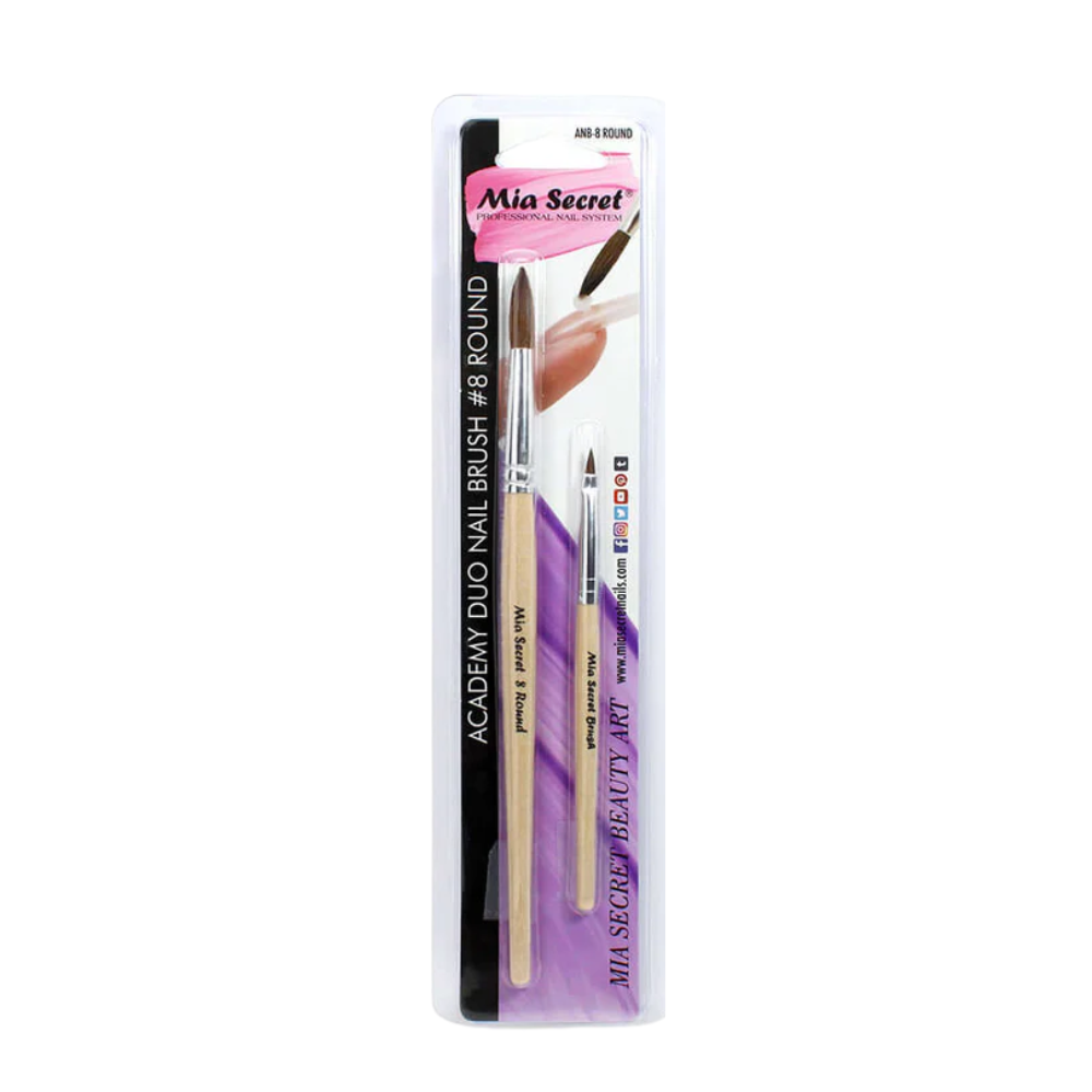 Pincel Acrilico Mia Secret Academy Duo Brush N8 Round