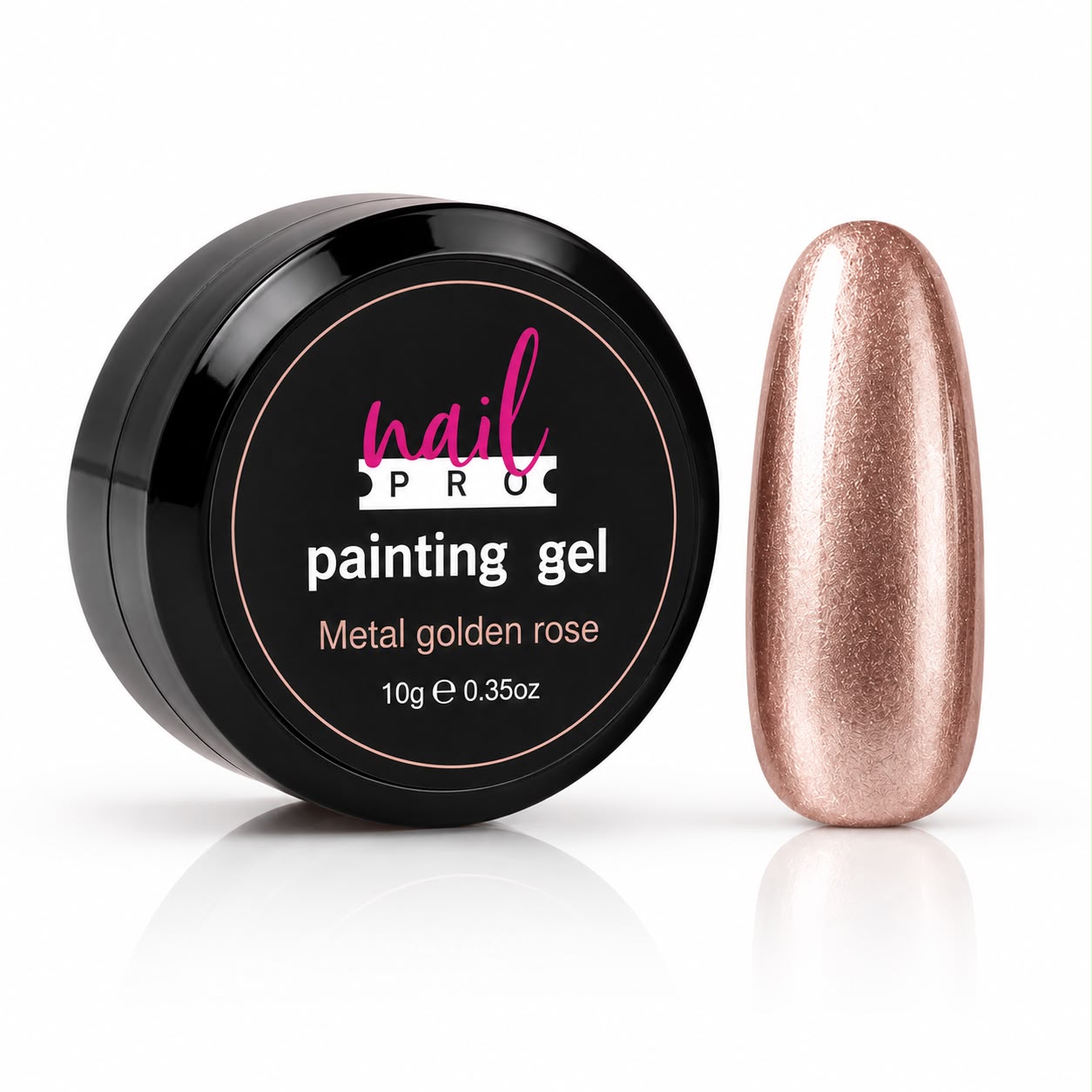 Gel Paint Nail Pro Metalizado Rose Gold 10G