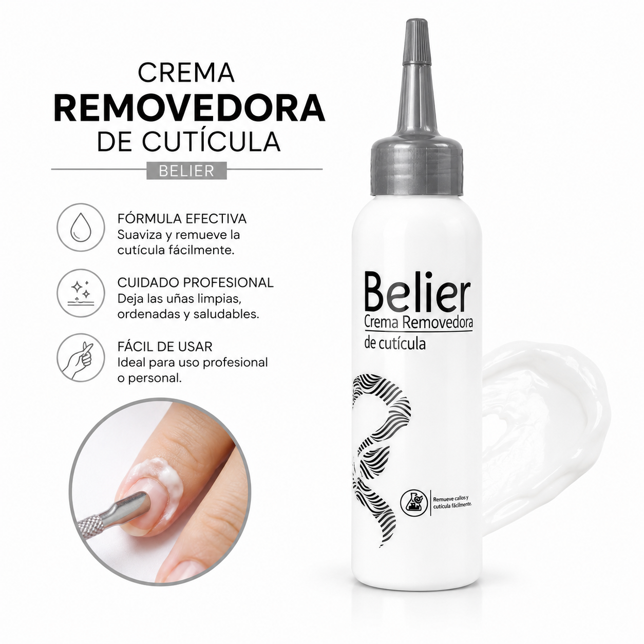 Removedor En Crema cutícula y callos Belier