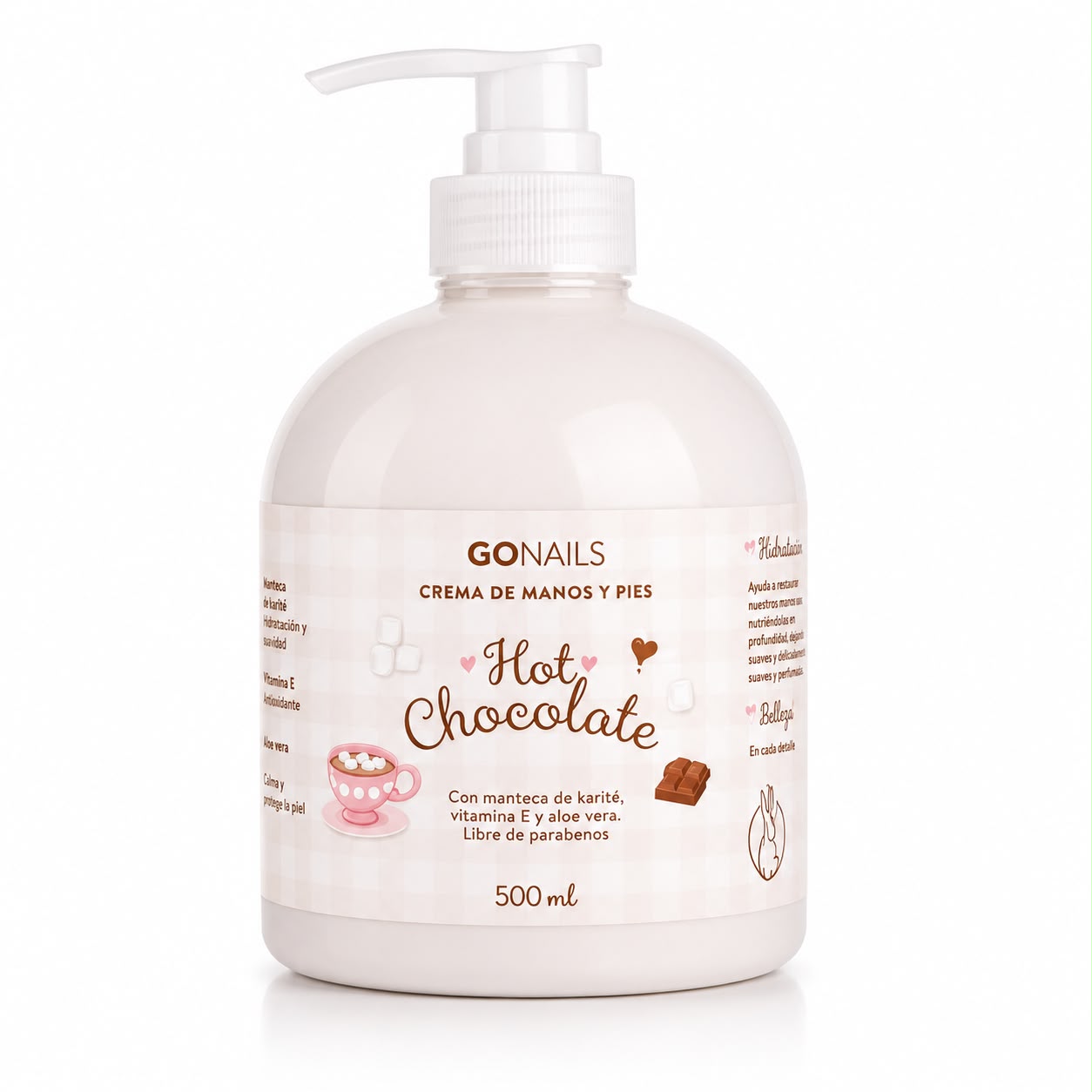 Crema De Manos y Pies Gonails Chocolate 500 Ml