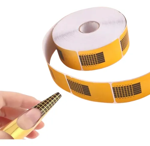 Moldes Para Uñas Esculpidas Cuadrado Dorado X 500 Unid